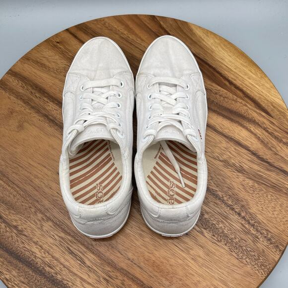 Taos Star Shoes Womens Size 9 White Canvas Comfort Walking Casual Sneakers - Picture 5 of 8